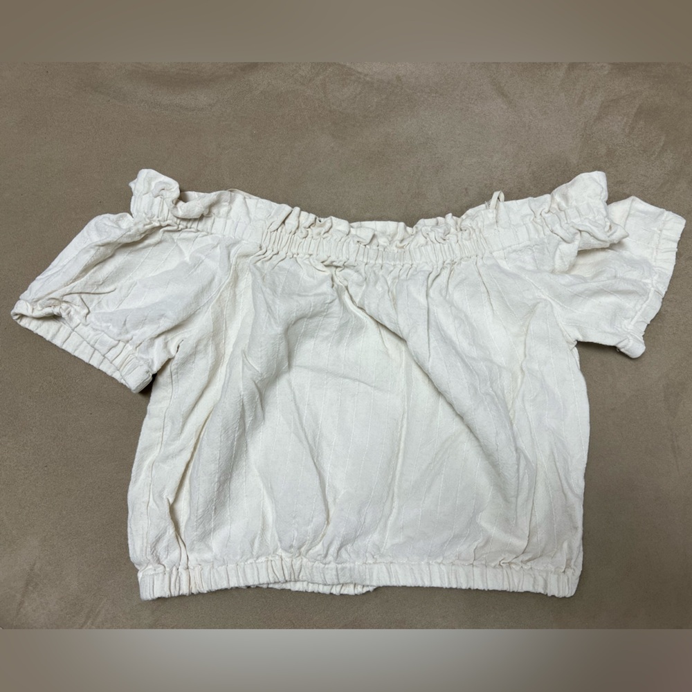 Moon River Cream Textured Top
